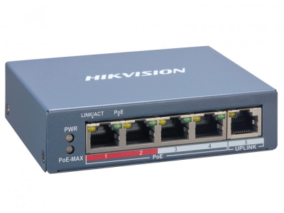 Hikvision DS-3E1105P-EI PoE свитч 4-портовый (Акция)